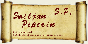 Smiljan Piperin vizit kartica